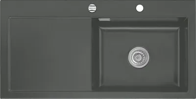 Produktbild von Flächenbündige Spüle MERA 100 SL F Lava Becken rechts mit Excenterbedienung