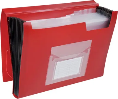 Produktbild von Connect Folder 13 Sections A4 Red, 33 cm, 24,5 cm, Rot, 12 Stück
