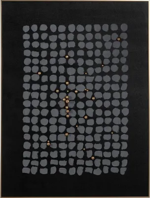 Immagine prodotto di Quadro nero grigio astratto 90 x 3,5 x 120 cm