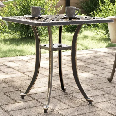 Produktbild von vidaXL Záhradný stôl bronz 53x53x53 cm liaty hliník