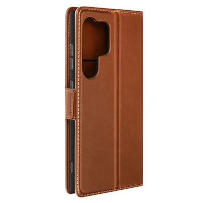Produktbild von Avizar, Wallet-Hülle für Samsung Galaxy S24 Ultra mit Magnetklappe, Braun