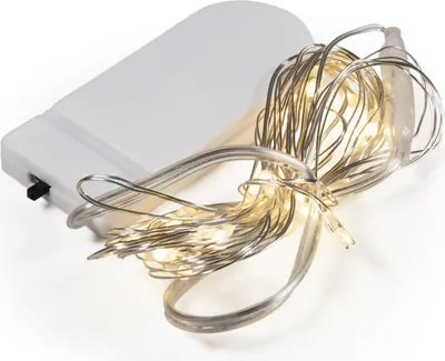 Produktbild von LED Draht-Lichterkette McShine "Micro", 20 LEDs, warmweiß, Batteriebetrieb