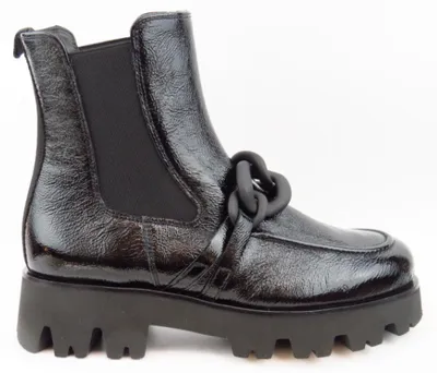 Produktbild von Paul Green Knautschlack Chelsea Boot Schwarz : 40.5
