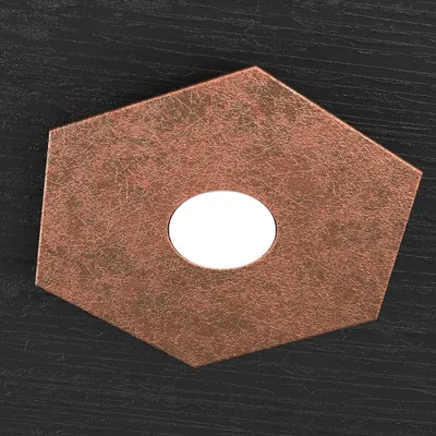 Immagine prodotto di Plafoniera Moderna Hexagon Metallo Foglia Rame 1 Luce Led 12W