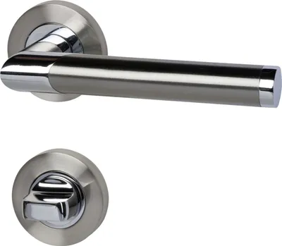 Produktbild von Alpertec WC-Rosettengarnitur Lissabon Edelstahl silber rund