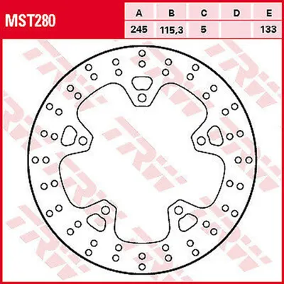 Zdjęcie produktu dla TRW Bremsscheibe "MST280"