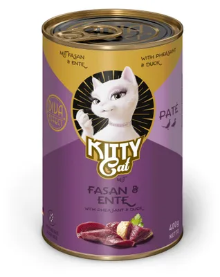 Productafbeelding van KITTY Cat Paté Fazant & Eend, 6 x 400 g, natvoer voor katten, graanvrij