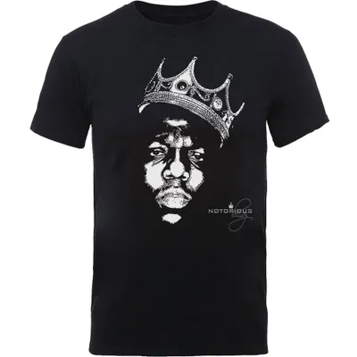 Produktbild von Notorious B.I.G. Crown Face T-Shirt mit kurzen Ärmeln Black XL