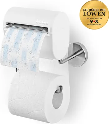 Produktbild von Toilettenpapierhalter Klopapierhalter feuchtes Toilettenpapier Wand Halter weiß