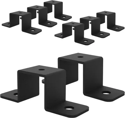 Produktbild von Solidchoice – Set mit 8 rechteckigen Rohrschellen für 25 x 25 mm Rohre