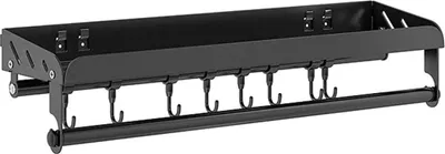 Produktbild von Hängeregal für die Küche, Wandmontage, Ablage, Topfhalter + Haken