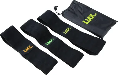 Produktbild von Lifemaxx LMX Hip Bands Set 3er – Schwarz-Gelb/Grün/Orange
