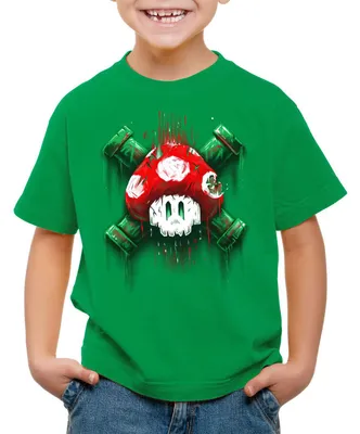 Produktbild von style3 Mario Totenkopf Kinder T-Shirt videospiel konsole world