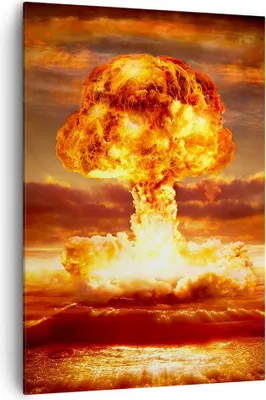 Produktbild von Bild auf Leinwand - Leinwandbild - Einteilig - Krieg Atombombe Pilz Apokalypse - 70x100cm - Wand Bild - Wandbilder - Leinwanddruck - Wanddekoration - Leinwand bilder - Wandbild - PA70x100-2834