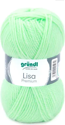 Produktbild von 50 Gramm Gründl Lisa Premium Uni 06 Helles Neongrün