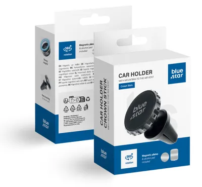 Produktbild von BLUE STAR CROWN MAGNETIC Autohalter für Kühlergrill schwarz