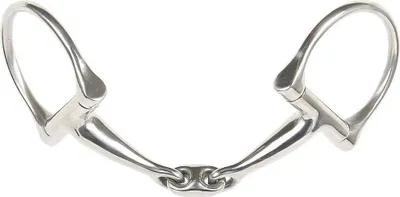 Produktbild von D-Ring Trense doppelt gebrochen Edelstahl 14,5 cm