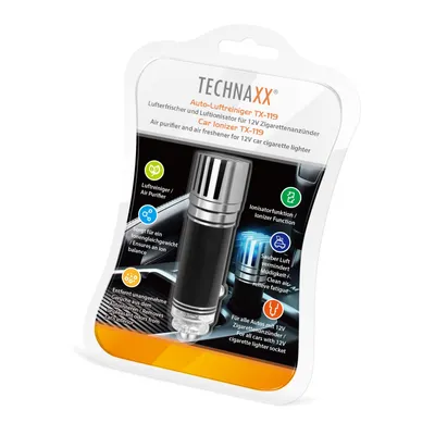 Obrázek produktu pro Čistička vzduchu do auta Technaxx TX-119 Čistička vzduchu a ionizátor vzduchu do auta pro 12V zapalovač do auta
