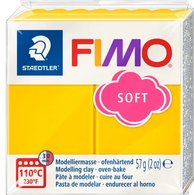 Zdjęcie produktu dla FIMO, modelina, modelina żółta słoneczna miękka normalna