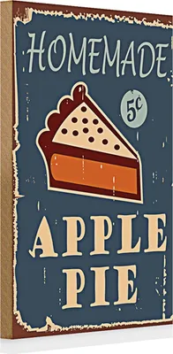 Produktbild von Holzschild Kuchen 20x30cm Homemade Apple Pie Apfelkuchen