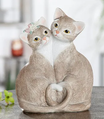 Productafbeelding van Gilde figuur, kat, "Nala & Nico", kunsthars, bruin, VE 2, L. 8 cm, B. 15 cm, H. 19 cm 37382 4063387373828