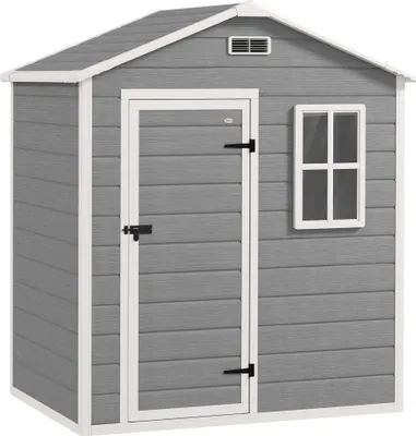 Produktbild von Gerätehaus 1,9m² 182 x 121 x 200cm Geräteschuppen mit Satteldach Boden Abschließbarer Tür