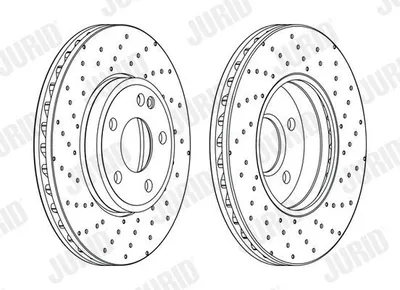 Produktbild von 2x JURID Bremsscheibe 563118JC passend für MERCEDES-BENZ A-Klasse (W176) 51 2mm