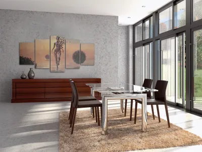 Immagine prodotto di Immagine acustica astratta 200x100 cm immagini schiuma acustica ad alte prestazioni fonoassorbente isolamento acustico tela 5 pezzi parete murale acustica ambiente isolamento acustico 020101-122