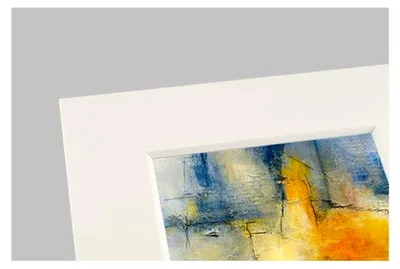 Produktbild von Passepartout in Elfenbein 50x70 cm mit Ausschnitt für A2 42x59,4 cm - 10 Stück