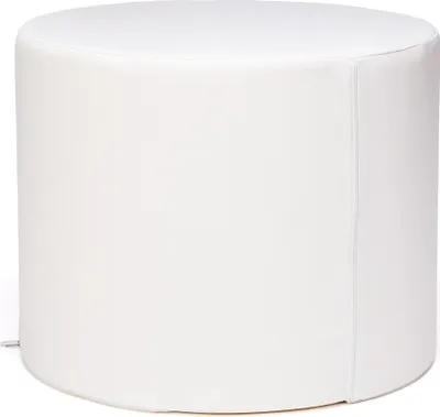 Produktbild von Ecopuf, Pouf Hocker, Sitzhocker Kunstleder, Weiß E1, Kunstleder, 50x40cm
