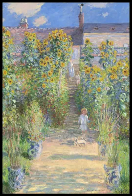 Obrázok produktu pre Plakát 61 x 91,5 cm Záhrada umelca vo Vétheuil, Monet Vintage
