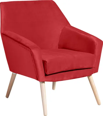 Produktbild von Max Winzer Sessel Alegro - Samtvelours rot - Maße: 67 x 71 x 81 cm