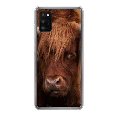 Produktbild von MuchoWow® Handyhülle Schutzhülle Hülle für Samsung Galaxy A41 Schottischer Highlander - Orange - Tiere Silikon Softcase Handy Hülle - Mobiltelefon