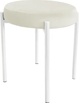 Zdjęcie produktu dla TABORET DIOR STOŁEK LOFT metal podstawa biała MG50