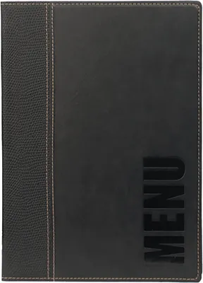 Produktbild von Securit MC-TRA5-BL, A4, Leder, PolyurethanKunststoff, Kunststoff, Schwarz, Matt, Lack, Kunststoff, Abgerundete Ecken