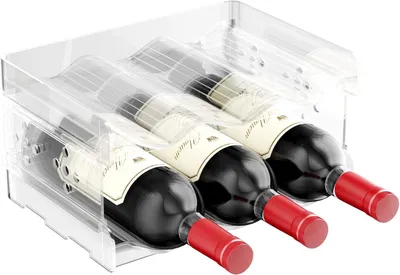 Produktbild von Weinregal Kunststoff, 2-teilig, stapelbar, für 6 Flaschen, für die Küche