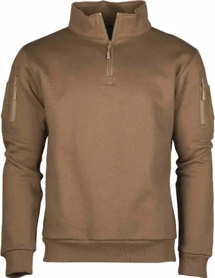 Produktbild von Mil-Tec Tactical Sweatshirt mit Zipper, dark coyote