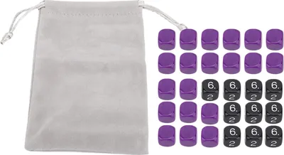 Obrázek produktu pro 30ks Hrací kostky plastové pro 6 -stranné multifunkční 16 -mm kostky -matematická hra -kostky pro zábavu