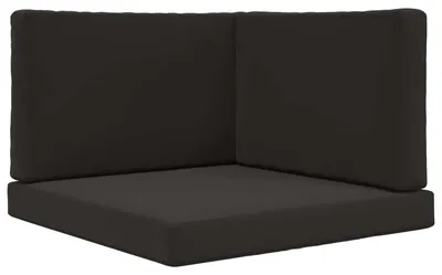 Image de Coussins de sol pour extérieur, marque vidaXL, en polyester, couleur noire, dimensions 80 x 80 cm