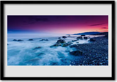 Produktbild von Bild 100x70 MDF-Rahmen Wandkunst Ocean Beach Landschaft