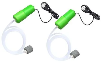 Zdjęcie produktu dla Pompa powietrza do akwarium USB mini tlen dla ryb zestaw 2 szt.