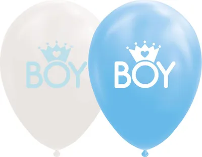 Produktbild von Luftballons Sohn Baby Blau Weiß 30 cm, 8st.