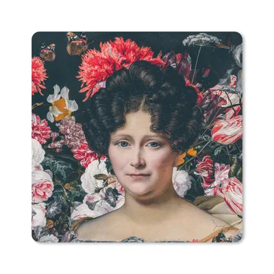 Produktbild von MuchoWow® Mauspad Mousepad Malerei - Blumen - Natur 20x20 cm - Mousepads - Maus Mat - Pad - Mausunterlage - Desk Mat - Bureauartikeln