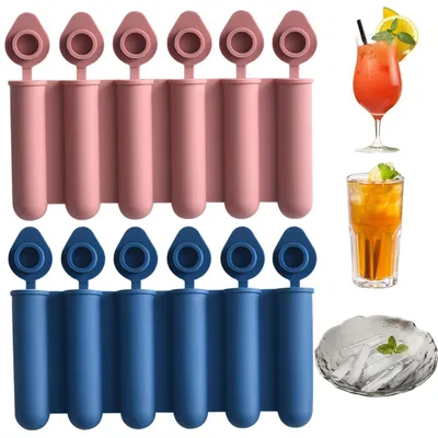 2er-Set Silikon-Eiswürfelformen mit Deckel, BPA-frei, stapelbar
