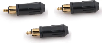 Produktbild von 3x 12V DIN ISO 4165 Normstecker 10A, Zigarettenanzünder Stecker klein, für Auto Boot Caravan