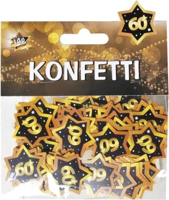 Produktbild von Udo Schmidt 13015 - Konfetti 60, schwarz/gold, 14g