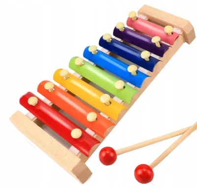 Image de Cymbalum en bois coloré pour enfant, instrument éducatif