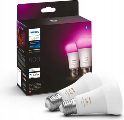 Obrázok produktu pre Hue White Colour Ambiance E27 800lm 2-pack