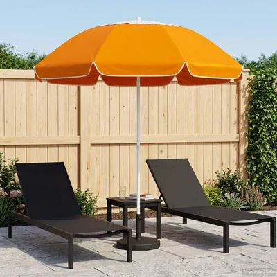 Image de Maison Exclusive - Parasol de jardin, 240 cm, polyester 170T, couleur orange