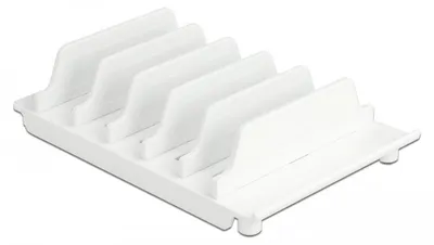 Produktbild von DeLOCK Geräteständer für 6 Tablets oder Smartphones weiß, Weiß, Kunststoff, 145 mm, 95 mm, 35 mm